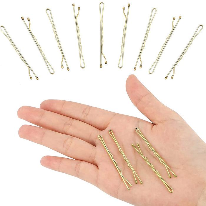 Bobby szpilki, 150 szt. spinek do włosów blond dla kobiet z pudełkiem (5 cm/2,2 cala)