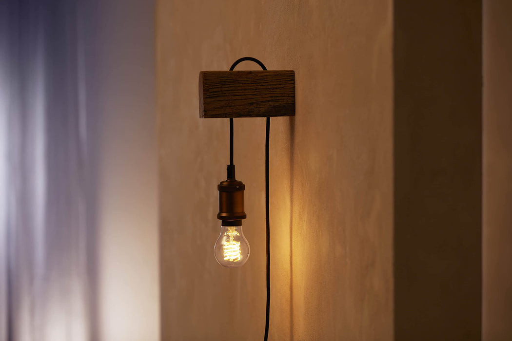 Philips Hue Filament White Ambiance Inteligentna żarówka LED E27 7W A60, retro żarówka Edisona, ciepłe białe światło, możliwość przyciemniania
