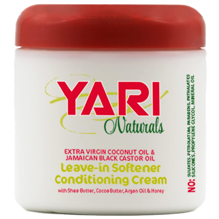 Yari Naturals Softener Leave-in odżywka do suchych, kręconych lub grubych włosów, nawilżająca i nawilżająca odżywka do włosów Flyaway Taming, bez parabenów, bez siarczanów, 45 ml