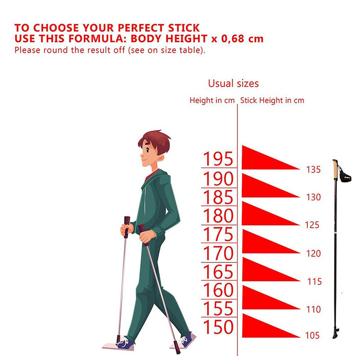 Para kijków trekkingowych Antishock Nordic Walking z korkow? r?czk? (nie korkow?) - regulowany rozmiar 138X65Cm (szary kolor)