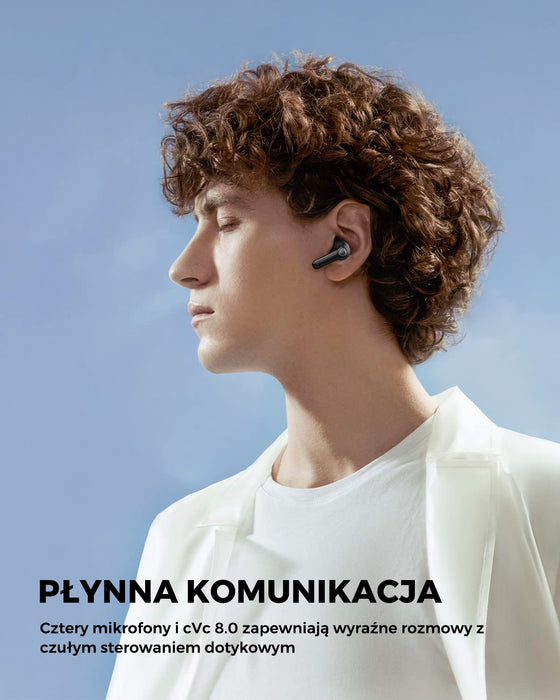 SoundPEATS Air3 Bezprzewodowe Słuchawki Douszne Bluetooth 5.2 z Qualcomm QCC3040, 4 mikrofon i CVC 8.0 z Redukcją Szumów,TrueWireless Mirroring,Wykrywaniem w uchu, Soundpeats App,Trybem Gry