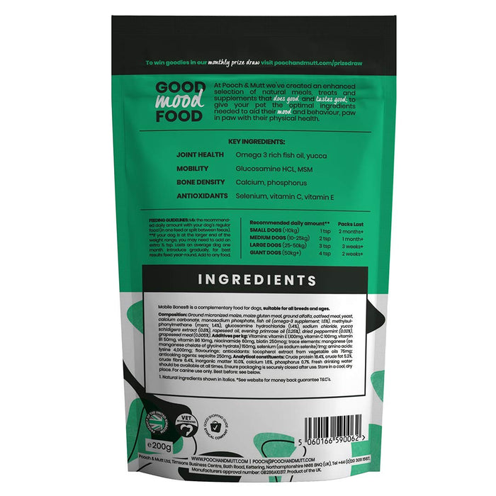 HÜNDCHEN Pooch & Mutt - Mobile Bones, Supplement for Dog Joints (Comfort, Mobility and Strength), 200 g