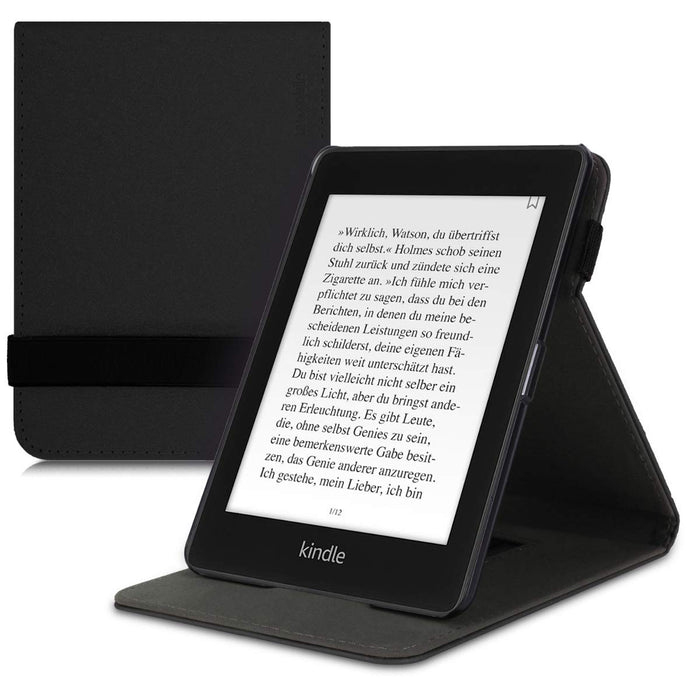 kwmobile Etui kompatybilne z Amazon Kindle Paperwhite (10. Gen - 2018) - stojak na szlufkę - pokrowiec ochronny do czytnika e-booków - czarny