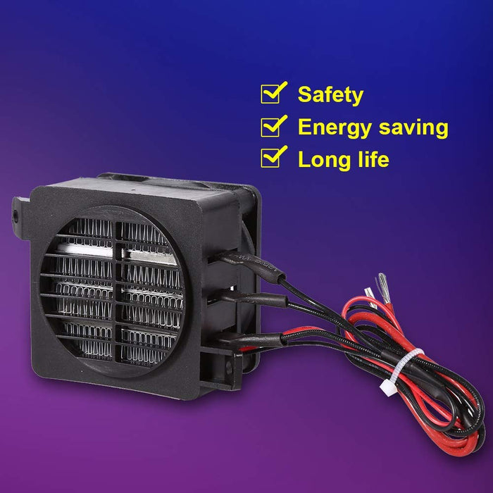 VIFERR Grzejnik PTC, 100 W, 12 V, oszczędność energii, PTC, wentylator, ogrzewanie, nagrzewanie, nawilżacz powietrza, klimatyzacja