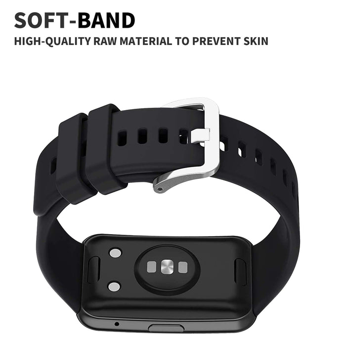 FunBand Kompatybilny z paskami Huawei Watch Fit, miękki silikonowy zamiennik bransoletki fitness, silikonowe paski zastępcze do smartwatcha Huawei Watch Fit