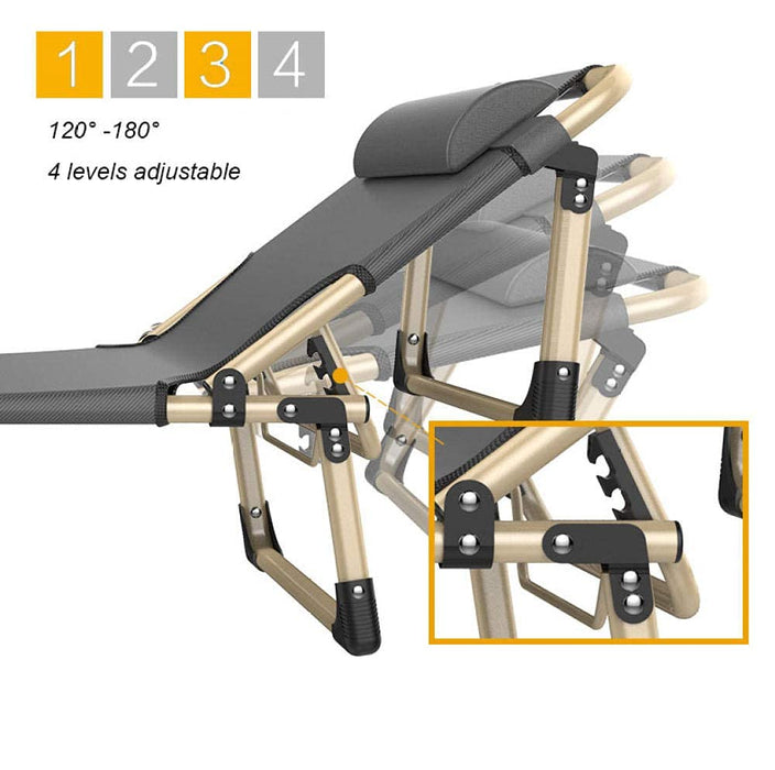 Leżak wielopozycyjny, składany fotel z zerową grawitacją, rozkładany fotel, przenośny składany odkryty leżak kempingowy, regulowany leżak plażowy przy basenie 7 little surprise