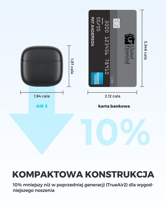 SoundPEATS Air3 Bezprzewodowe Słuchawki Douszne Bluetooth 5.2 z Qualcomm QCC3040, 4 mikrofon i CVC 8.0 z Redukcją Szumów,TrueWireless Mirroring,Wykrywaniem w uchu, Soundpeats App,Trybem Gry