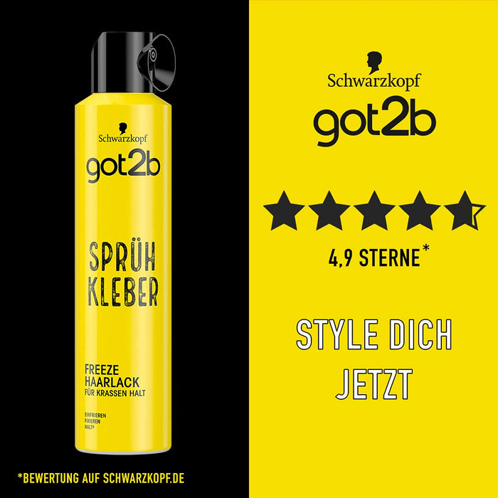 got2b Schwarzkopf klej w sprayu freeze ultra mocny, 1 opakowanie (1 x 300 ml)