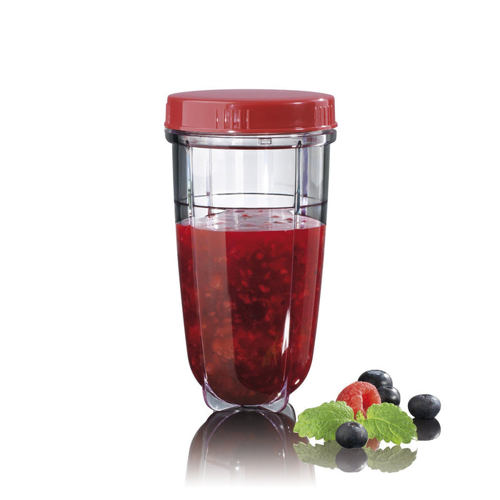 GOURMETmaxx Mr. Magic Smoothie Maker z pokrywką utrzymującą świeżość | mikser stojący z 8 funkcjami, z funkcją to-go z pokrywką utrzymującą świeżość [250 W]
