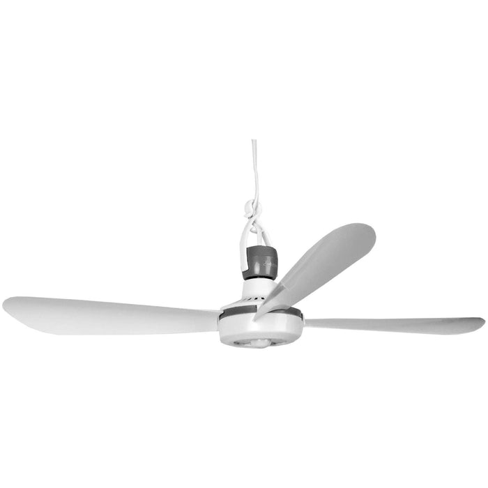 Przenośny wentylator sufitowy z wtyczką i przełącznikiem, 220 V-240 V/5 W, Ø 40 cm, mobilny wentylator z zawieszką, energooszczędny, biały