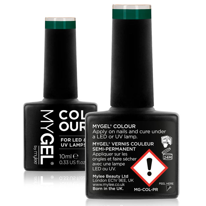 MyGel lakier do paznokci od MYLEE (10 ml) MG0060 - Green Velvet UV/LED Nail Art Manicure pedicure do profesjonalnego zastosowania w salonie i w domu - trwały i łatwy w użyciu
