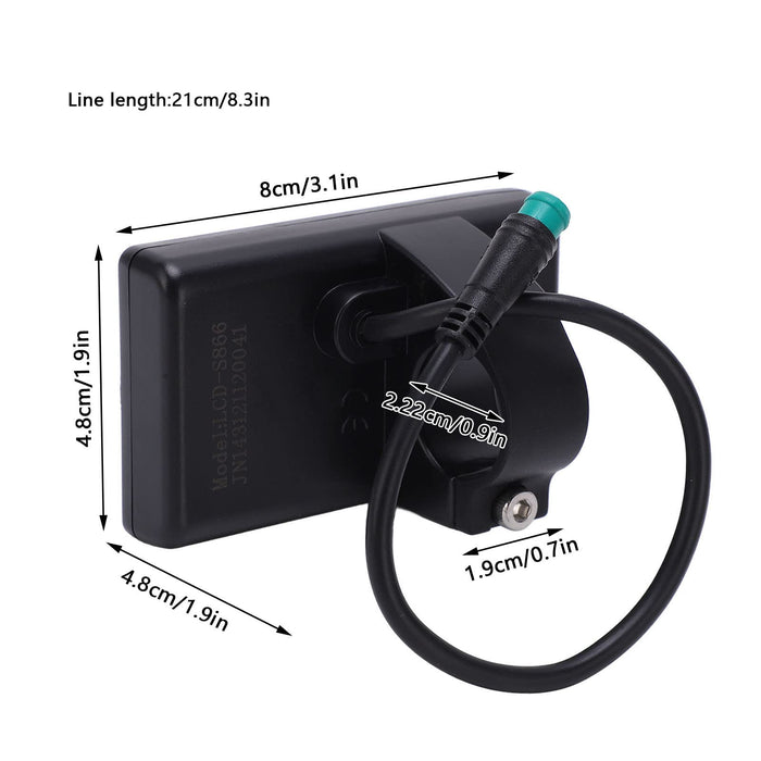 Prędkościomierz Rowerowy, IP65 Wodoodporny Podświetlenie LCD Miernik Prędkości Roweru Komputer Rowerowy do Kierownicy 22,2 Mm / 0,9 Cala