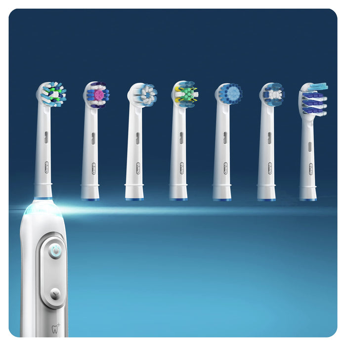 Oral-B CrossAction Końcówki do Szczoteczek, 4 Sztuki, Oryginalne Wkłady do Elektrycznej Szczoteczki, Białe