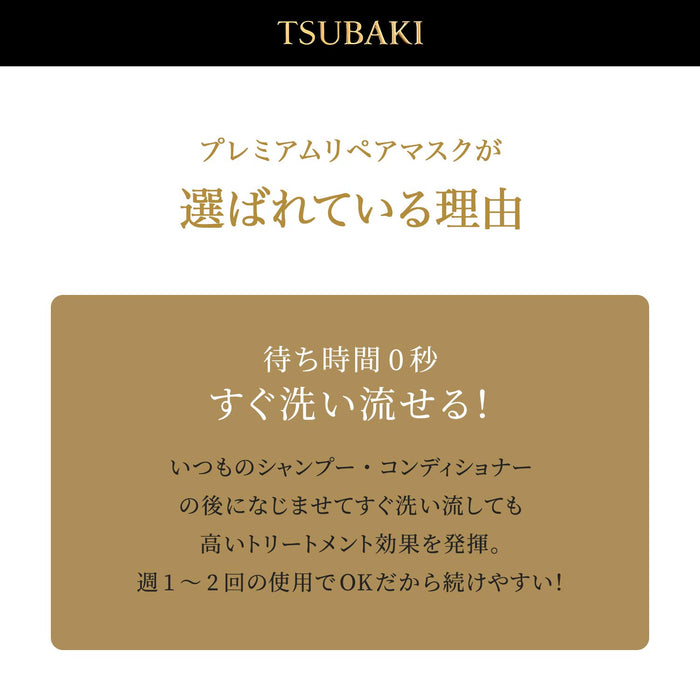 Shiseido Tshubaki Premium Repair Hair Mask – 180 g 2017 (zestaw zielona herbata)