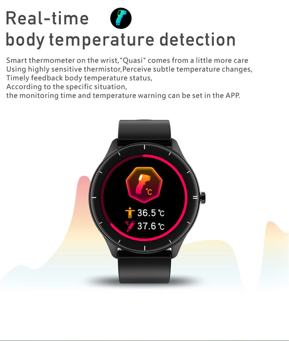 Wodoszczelny tracker fitness, kompatybilny z systemem Android i iOS, GPS Smartwatch, wykrywanie zawartości tlenu we krwi, ROSA Q21