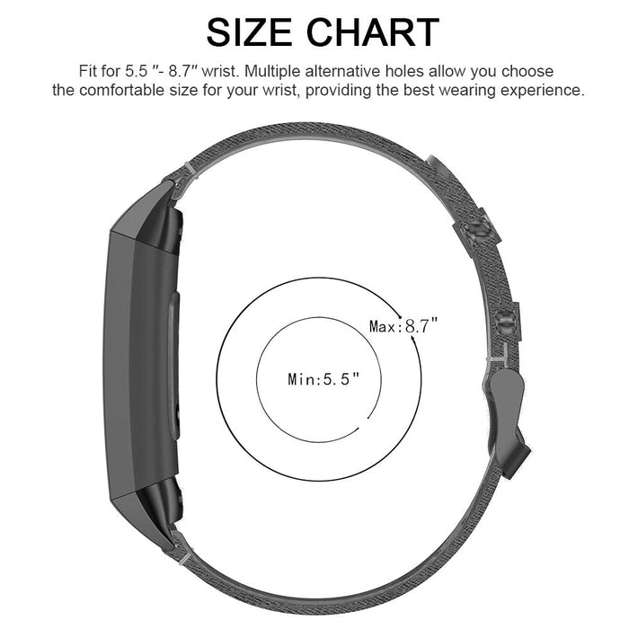 findway Pasek kompatybilny z Fitbit Charge 4 Strap / Charge 3 dla kobiet i mężczyzn, sportowy, tkane nylonowe paski, zastępcza opaska (bez trackera)