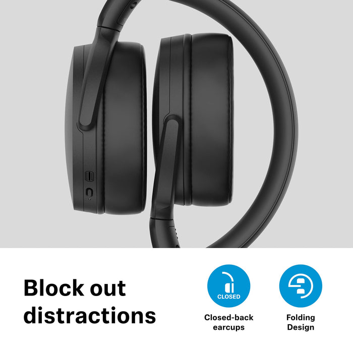 Sennheiser 508384 Bezprzewodowe Słuchawki Nauszne, Czarny