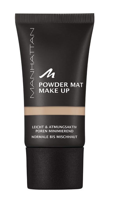 Manhattan Powder Mat Make-up, puder matujący i podkład w jednym, kolor beżowy 82, 30 ml