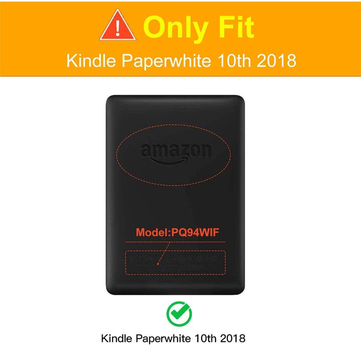 Skórzane wodoodporne etui do Kindle Paperwhite (wydanie 10. generacji-2018, numer modelu Pq94Wif) - 10 kolorów, pokrowiec z automatycznym budzeniem/uśpieniem