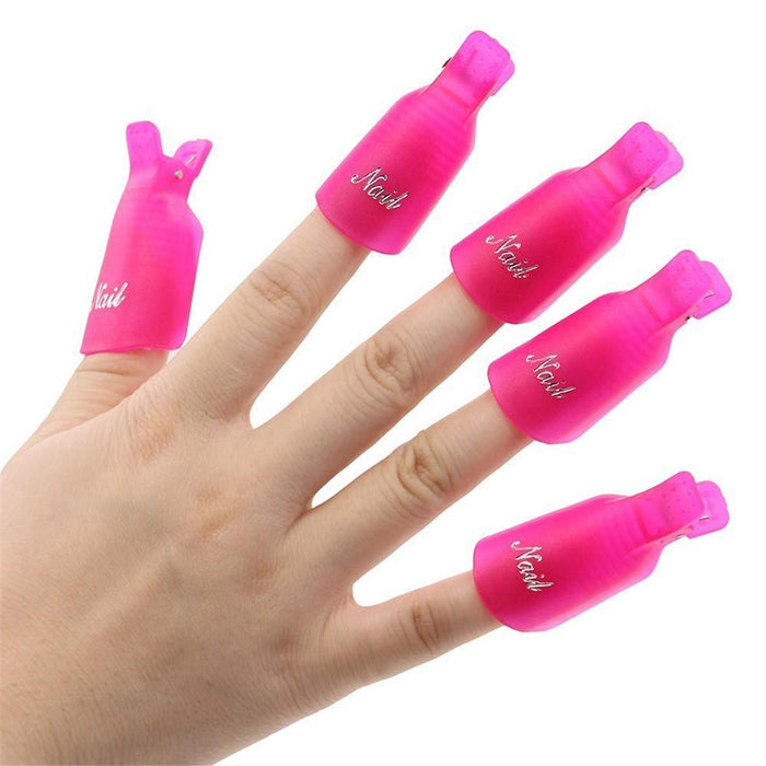 IME Zestaw klipsów do usuwania lakieru do paznokci, Nails Art Gel Cap namaczanie klips UV do manicure poidło drogi klipsy do paznokci żel do polerowania zmywacz do wrap tool, 10 szt