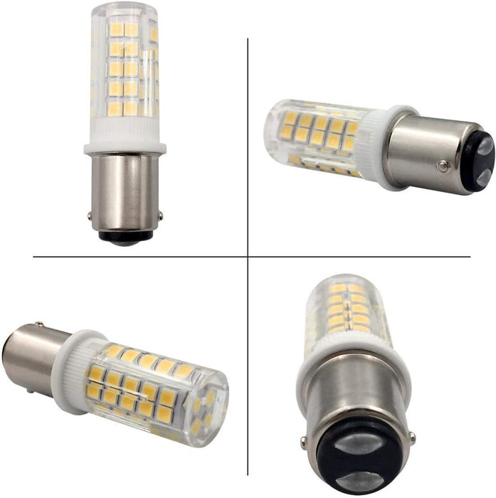 Ba15d żarówka LED do maszyny do szycia żarówka bagnetowa, AC220-240 V, ciepła biel, 3000 K, zamiennik halogenu 35 W, do maszyny do szycia (2 sztuki)