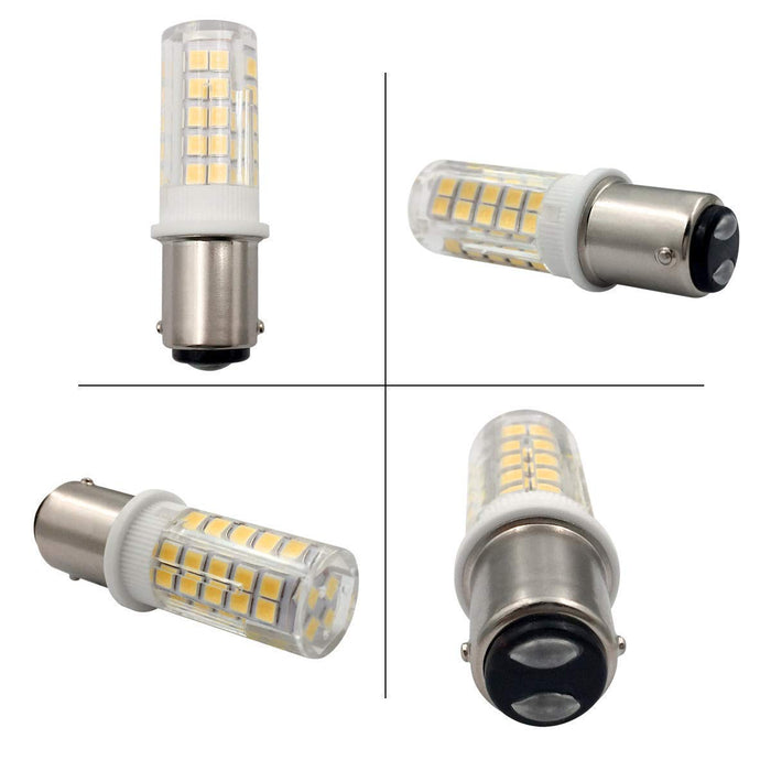 Ba15d żarówka LED do maszyny do szycia żarówka bagnetowa, AC220-240 V, ciepła biel, 3000 K, zamiennik halogenu 35 W, do maszyny do szycia (2 sztuki)