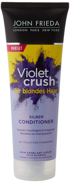 John Frieda Violet Crush — odżywka przeciw żółknięciu odcieniem — zawartość: 250 ml — również przeciwko odcieniom pomarańczy — z fioletowymi pigmentami