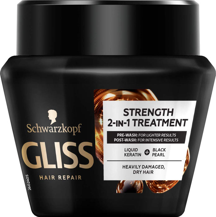 Schwarzkopf Gliss Ultimate Repair Strength 2-in-1 Treatment maska do włosów mocno zniszczonych i suchych wzmacniająca 300ml