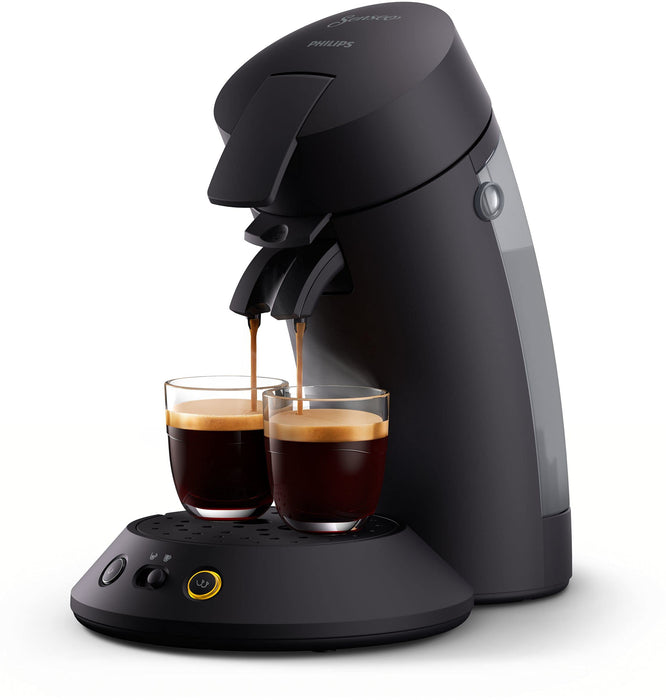 Philips Senseo Original Plus CSA210/60 ekspres do kawy na saszetki (wybór mocy kawy Plus, technologia Coffee Boost, wykonany z plastiku pochodzącego z recyklingu), czarny