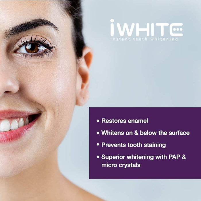 iWhite Instant wybielająca pasta do zębów, 75 ml - aktywne wybielanie zębów i usuwanie przebarwień - głęboka kuracja wybielająca dla naturalnie białego uśmiechu - codzienna ochrona szkliwa