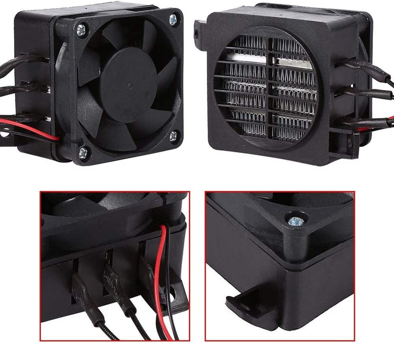 VIFERR Grzejnik PTC, 100 W, 12 V, oszczędność energii, PTC, wentylator, ogrzewanie, nagrzewanie, nawilżacz powietrza, klimatyzacja