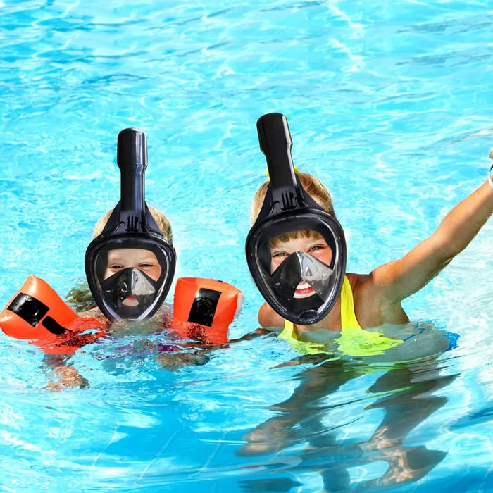 Retoo Maska do nurkowania, S M, pełna, maska do nurkowania dla dorosłych i dzieci, okulary do nurkowania, zestaw do snorkelingu, zabawka do basenu, maska na całą twarz, maska do nurkowania 180 pola widzenia