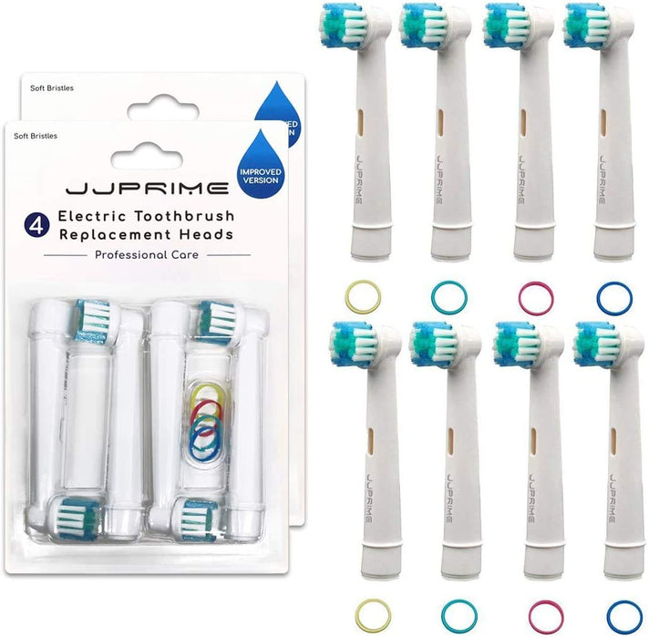 JJ PRIME - Profesjonalne elektryczne głowice do szczoteczek do zębów kompatybilne z Oral B, 8 sztuk wymiennych głowic do szczoteczek precyzyjnych do czyszczenia końcówek elektrycznych