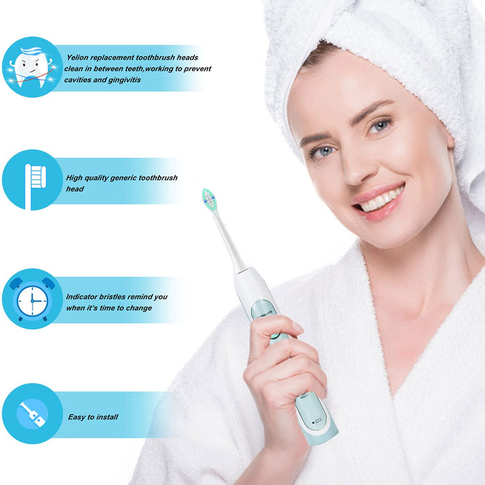 Główki szczoteczki WEQNNM kompatybilne z Philip,10 profesjonalnych szczoteczek zamiennych do DiamondClean,HealthyWhite,FlexCare,EasyClean