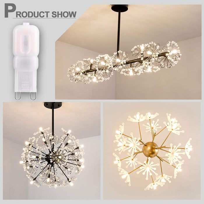 Żarówka LED G9, 10 szt., Bombubilla bez migotania, 3 W, żarówka LED Base Pin G9, 3000 K, ciepła biel AC 220 V, zastępuje żarówki halogenowe 30 W, bez możliwości ściemniania