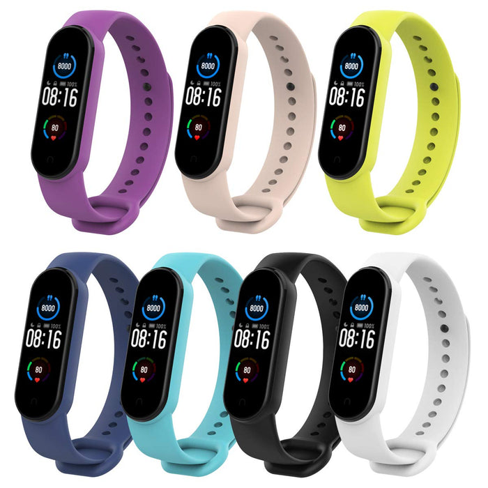 TiMOVO Zamiennik paska kompatybilny z Xiaomi Mi Band 6/Mi Band 5, perforowany, miękki silikonowy pasek na nadgarstek, pasuje do Mi Band 6/5 Smart Band bransoletka