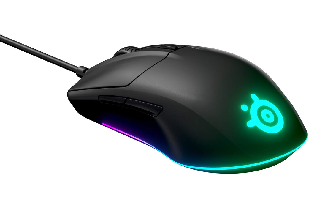 SteelSeries Rival 3 - Sensor Optyczny TrueMove Core 8 500 CPI - 6 Programowalnych Przycisków - Przyciski Split Trigger