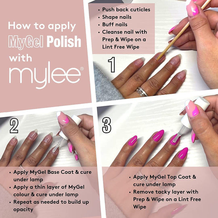 MYGEL by Mylee żelowy lakier do paznokci 10 ml – UV/LED, manicure, pedicure, do profesjonalnego użytku w salonie lub w domu – długo utrzymujący się i bez wysiłku