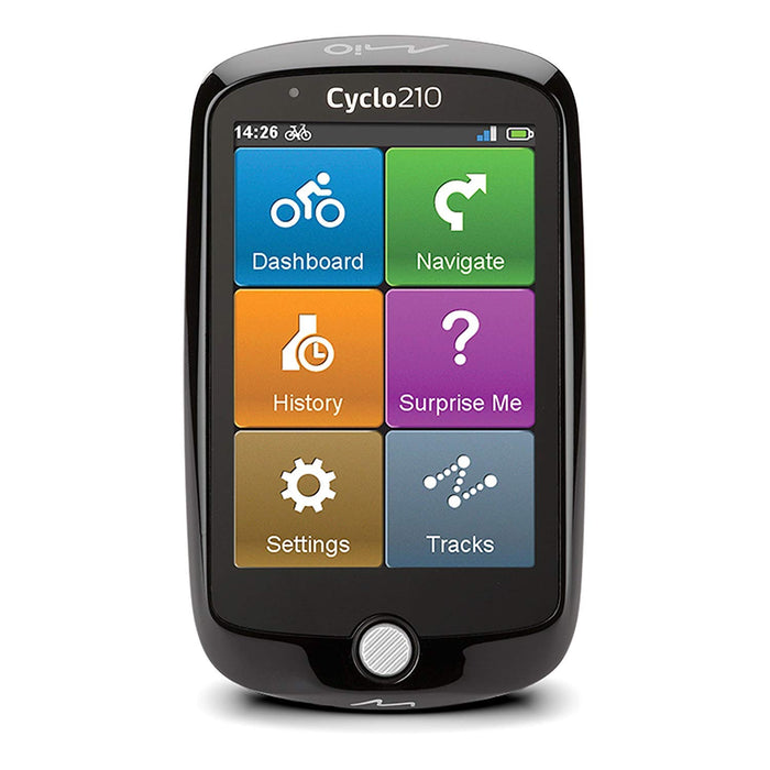 Mio Technology Cyclo 210, 442N50600005 Komputer Rowerowy GPS z Ekranem Dotykowym, 3,5", Czarny