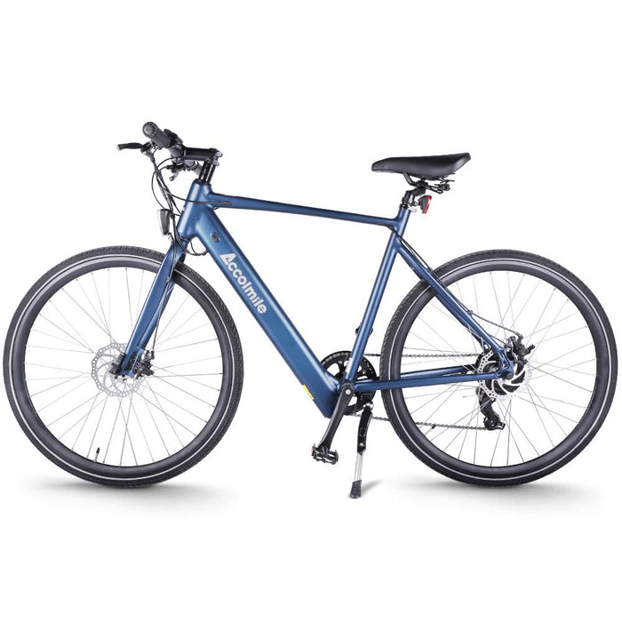 Accolmile Rower Elektryczny Urban City Ebike z 700C Lekki elektryczny Rower Dojeżdżający do Pracy dla Dorosłych, Silnik Piasty Tylnej BAFANG 36V 250W z Akumulatorem Litowym 10,5 Ah, 7 Biegowa Shimano