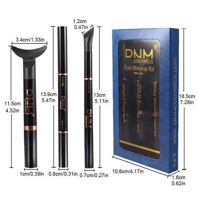Waterproof Mascara Black Volume and Length - Waterproof Mascara Black - Eyeliner and Mascara Set Create Natural-Looking, Professional Eye-Makeup Highly Pigmented Instantly Lengthen Eyelashes Herommy