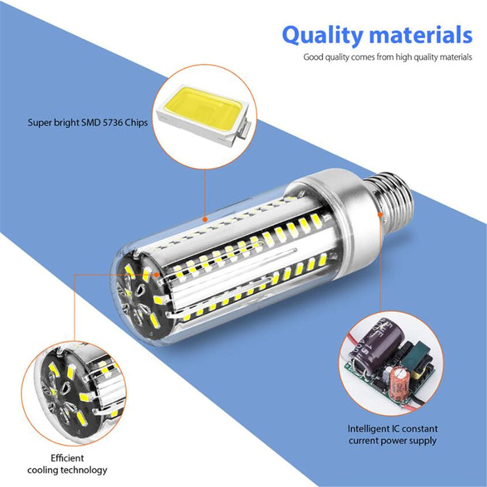 LED LIGHT LIGHT, 25W Household Aluminiowe części, E14 Light Corn Light, E27 Żarówka oszczędzająca energooszczędna,25w,E14 warm white light