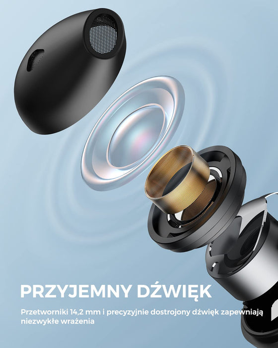 SoundPEATS Air3 Bezprzewodowe Słuchawki Douszne Bluetooth 5.2 z Qualcomm QCC3040, 4 mikrofon i CVC 8.0 z Redukcją Szumów,TrueWireless Mirroring,Wykrywaniem w uchu, Soundpeats App,Trybem Gry