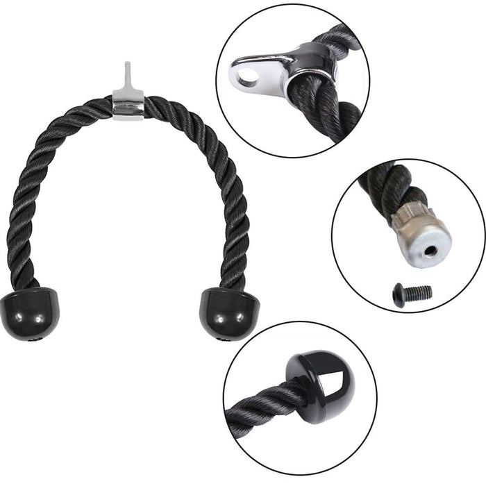 Linka ściągana w dół, nylonowa linka trzyepsowa, ściągana linka, kabel do mocowania maszyny, z klamrą do podciągania, do kombinacji treningu siłowego ramienia, bicepsy, trójepsy, siłowni lub domu