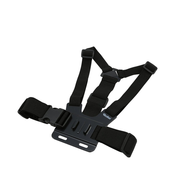 Rollei Actioncam Mount Set Sport XL - 49-częściowy zestaw akcesoriów - w zestawie pasek na głowę i uchwyt na klatkę piersiową do kamer sportowych Rollei i GoPro