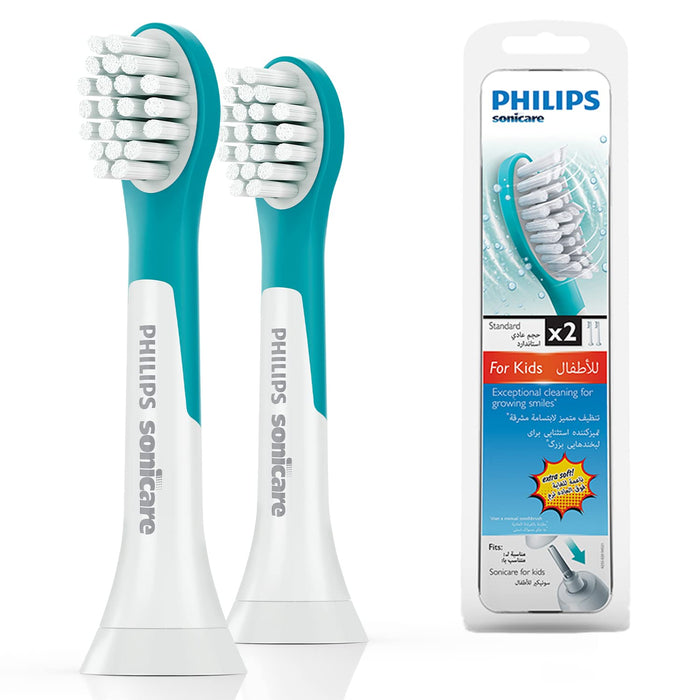 Philips Sonicare HX6042/33 For Kids Końcówka do Szczoteczki, Dwupak, Dla dzieci od 7 r.ż.