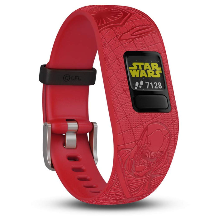 Garmin vivofit Jr. 2 Star Wars Dark Side Fitness Tracker monitor aktywności dla dzieci, regulowany pasek – czerwony