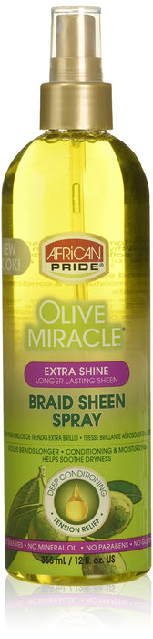AFRiCAN PRIDE OLIVE MIRACL BRAID SHEEN SPRAY EXTRA SHIN 12oz