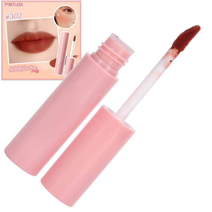 3 PC Błyszczyk, Podwójnego Użytku Długotrwały Matowy Błyszczyk Wodoodporne Lip Glaze Makeup Tool(#302)