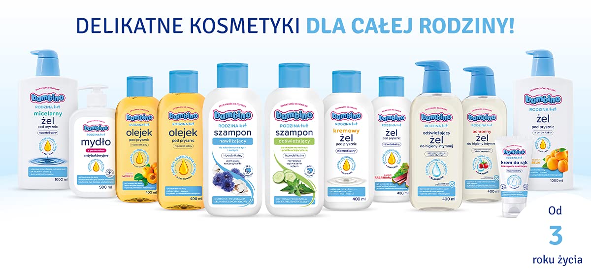 Bambino RODZINA Żel pod prysznic hiperdelikatny - zapach melisy 400 ml